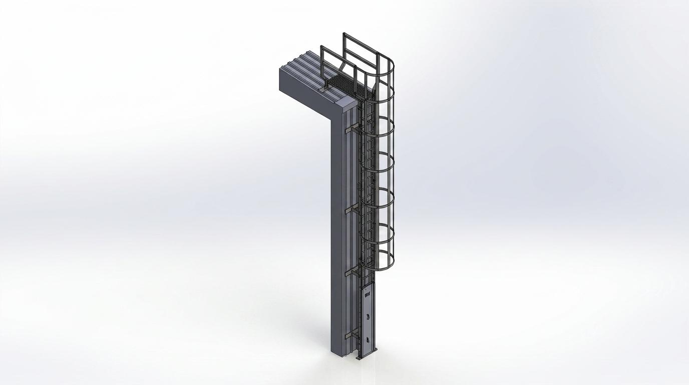 7m Caged Access Ladder